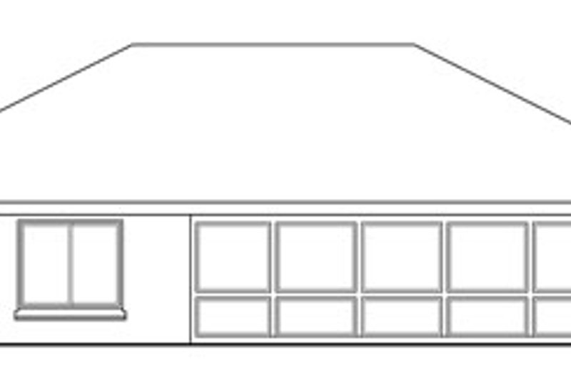 Home Plan - Exterior - Rear Elevation for Traditional House Plan #124-734 - 3 bed, 2 bath