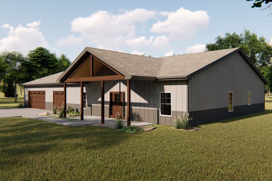 Exterior - Other Elevation 2 for Barndominium House Plan #455-262 - 3 bed, 2 bath