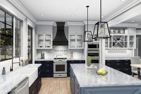 Interior - Kitchen 1 for Farmhouse House Plan #406-9656 - 4 bed, 2 bath