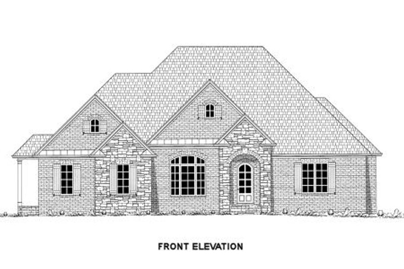 Home Plan - Exterior - Other Elevation 3 for European House Plan #437-48 - 4 bed, 4 bath