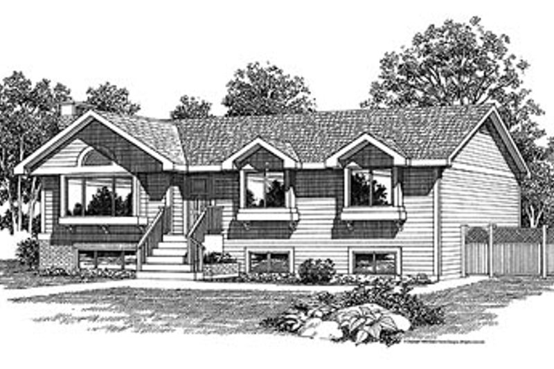 Traditional Style House Plan - 3 Beds 2 Baths 1373 Sq/Ft Plan #47-243