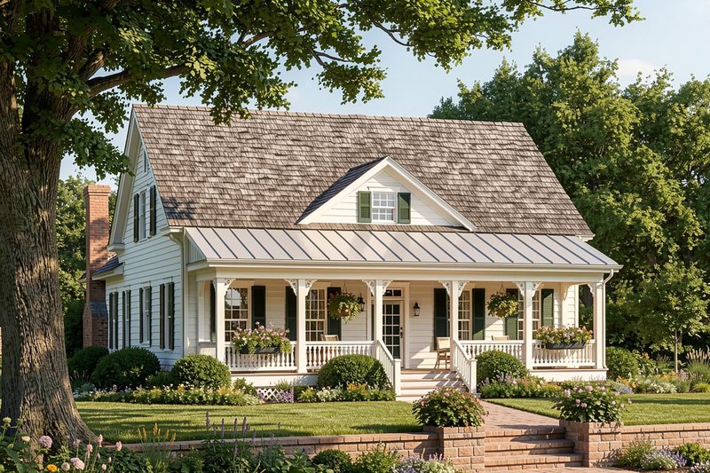 Dream House Plan - Exterior - Front Elevation 2 for Country House Plan #137-323 - 4 bed, 4 bath