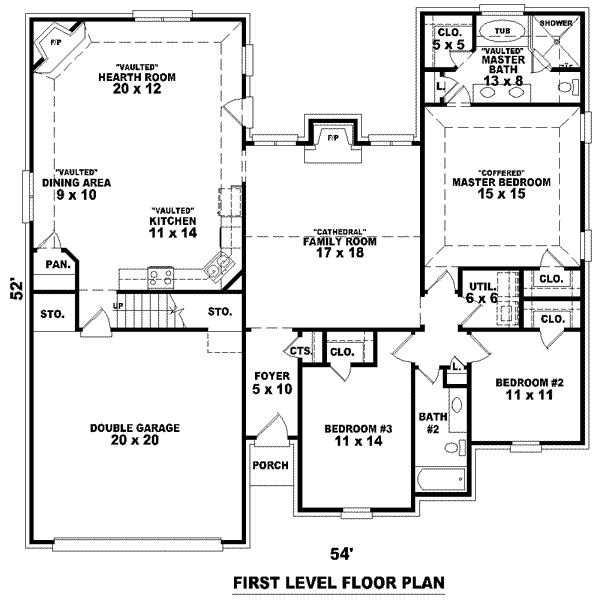 European Floor Plan - Main Floor Plan #81-1500