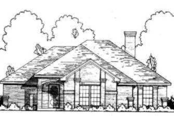 Exterior - Front Elevation for Traditional House Plan #40-302 - 3 bed, 2 bath
