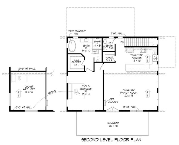 Modern Floor Plan - Upper Floor Plan #932-657