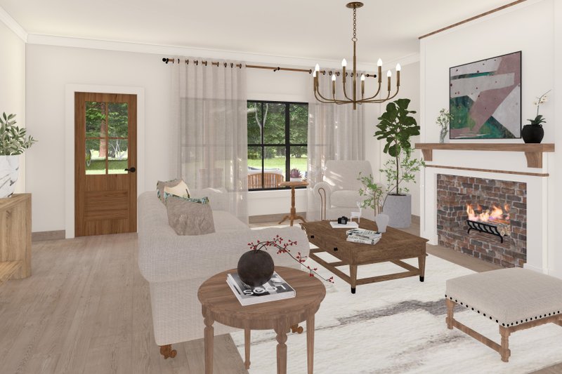 House Blueprint - Interior - Family Room for Barndominium House Plan #1117-7 - 4 bed, 3.5 bath
