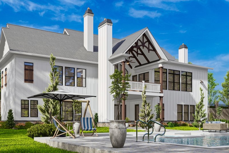 Dream House Plan - Exterior - Rear Elevation 2 for Craftsman House Plan #54-585 - 3 bed, 3.5 bath