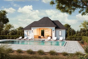 European Exterior - Front Elevation Plan #1114-104