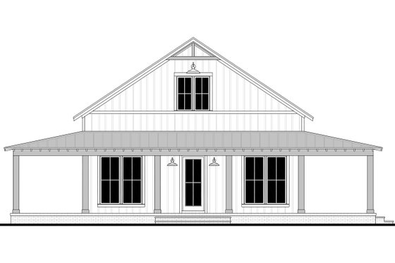 Exterior - Front Elevation 6 for Barndominium House Plan #430-359 - 2 bed, 2 bath