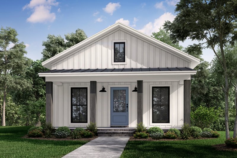 Farmhouse Style House Plan - 1 Beds 1 Baths 732 Sq/Ft Plan #430-257