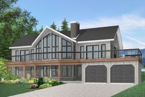 Contemporary Exterior - Front Elevation Plan #23-2022