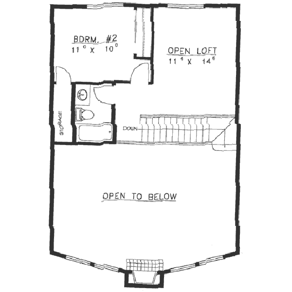 Home Plan - Traditional Floor Plan - Upper Floor Plan #117-220