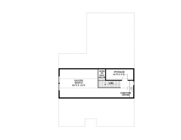 Craftsman Floor Plan - Upper Floor Plan #53-481