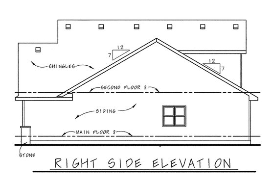 Exterior - Other Elevation 1 for Cottage House Plan #20-874 - 4 bed, 3 bath