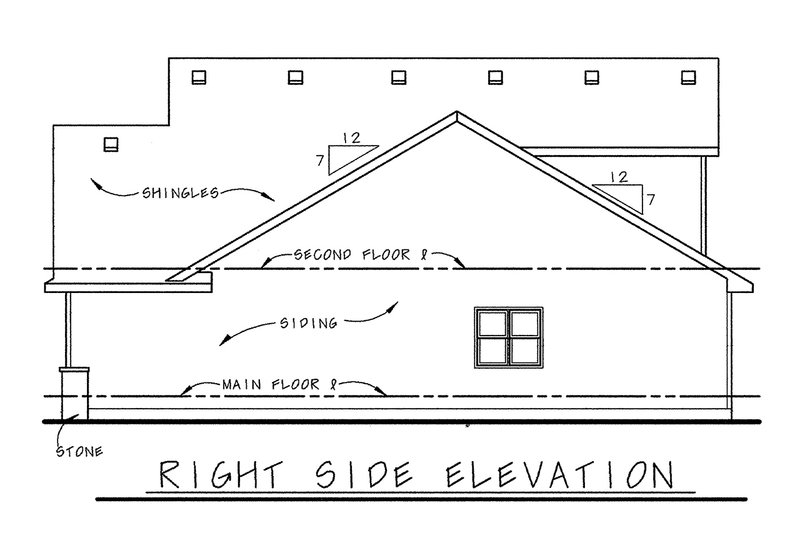 House Design - Exterior - Other Elevation 1 for Cottage House Plan #20-874 - 4 bed, 3 bath