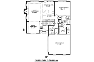 Floor Plan - Main Floor for Country House Plan #81-1420 - 3 bed, 2.5 bath