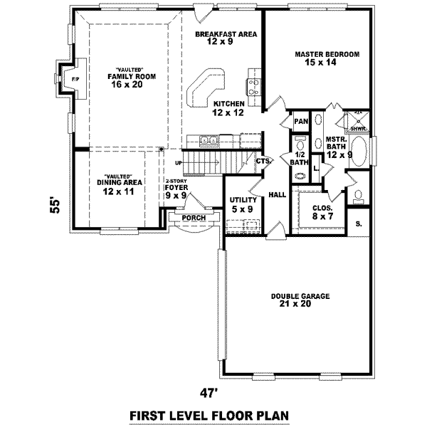 Country Floor Plan - Main Floor Plan #81-1420