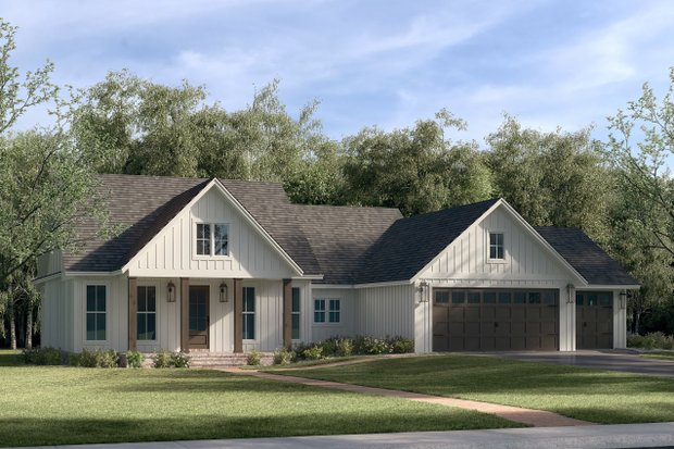 Ranch Plans with 3 Car Garage