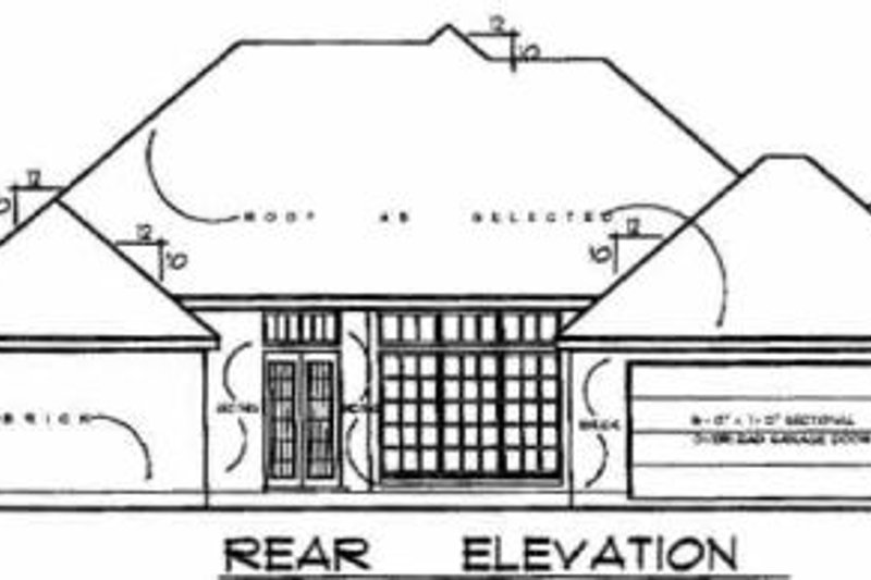 Home Plan - Exterior - Rear Elevation for European House Plan #40-162 - 3 bed, 2 bath
