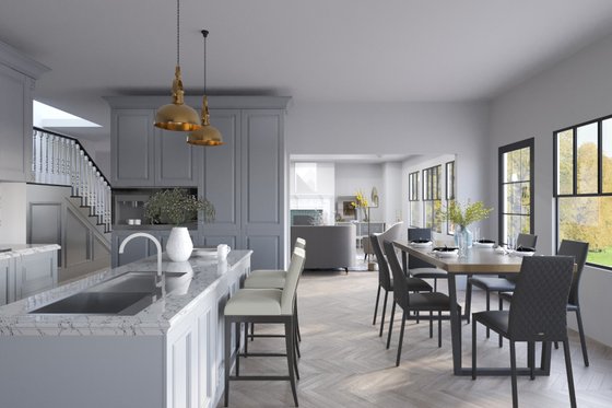 Interior - Kitchen for Farmhouse House Plan #54-407 - 5 bed, 4 bath