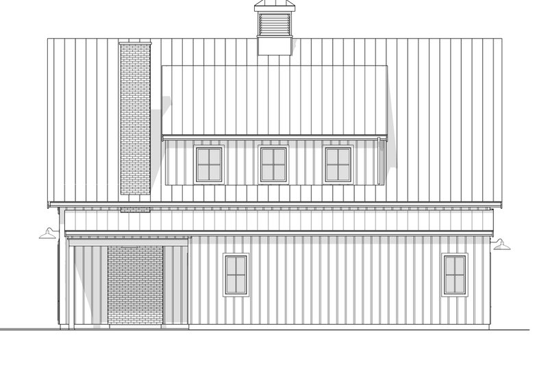 House Blueprint - Exterior - Other Elevation 3 for Barndominium House Plan #1114-72 - 4 bed, 2.5 bath