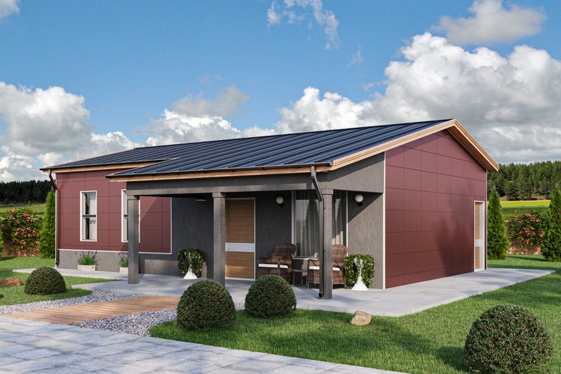 Architectural House Design - Exterior - Other Elevation 1 for Modern House Plan #1106-7 - 2 bed, 1 bath