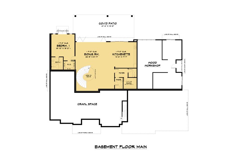 Home Plan - Floor Plan - Lower Floor for Contemporary House Plan #1066-112 - 5 bed, 5 bath