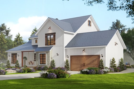 Exterior - Other Elevation for Farmhouse House Plan #54-572 - 4 bed, 4.5 bath