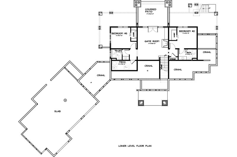 Dream House Plan - Floor Plan - Lower Floor for Ranch House Plan #895-29 - 3 bed, 3.5 bath