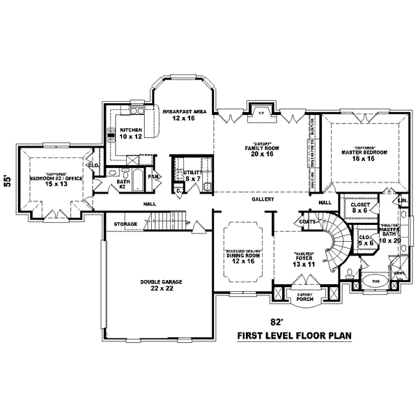 European Floor Plan - Main Floor Plan #81-1600