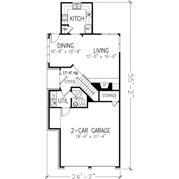 Modern Floor Plan - Main Floor Plan #410-300