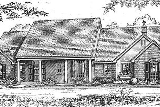 Exterior - Front Elevation for Farmhouse House Plan #310-605 - 3 bed, 2.5 bath