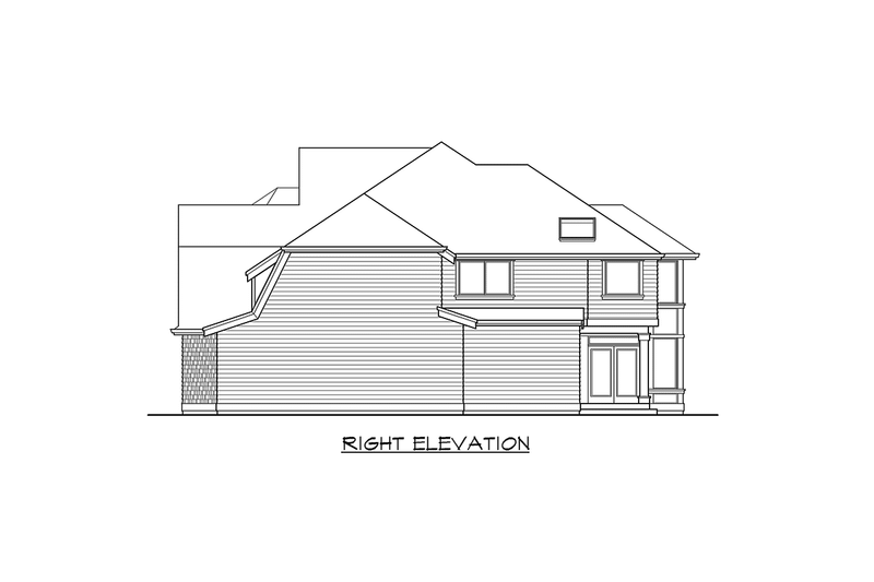 House Blueprint - Exterior - Other Elevation 4 for Craftsman House Plan #132-159 - 4 bed, 3.5 bath