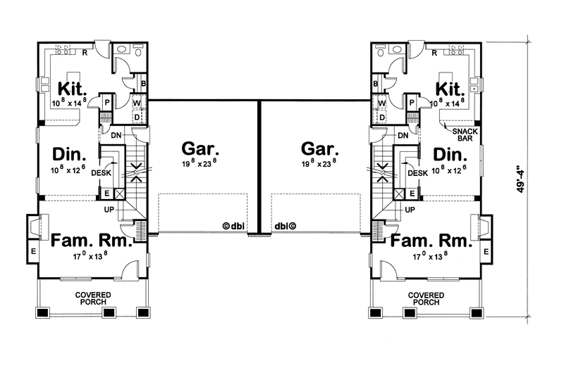 Home Plan - Floor Plan - Main Floor for Cottage House Plan #20-1350 - 3 bed, 2.5 bath