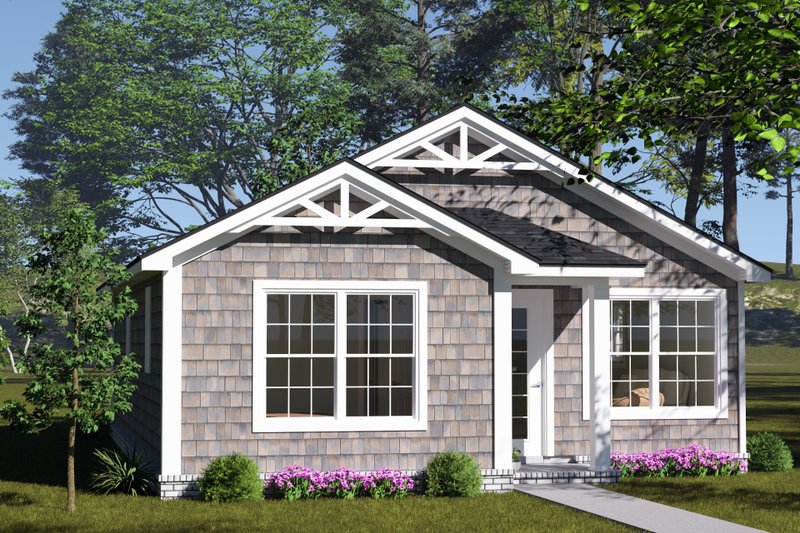 House Design - Exterior - Other Elevation 2 for Cottage House Plan #513-2402 - 2 bed, 2 bath