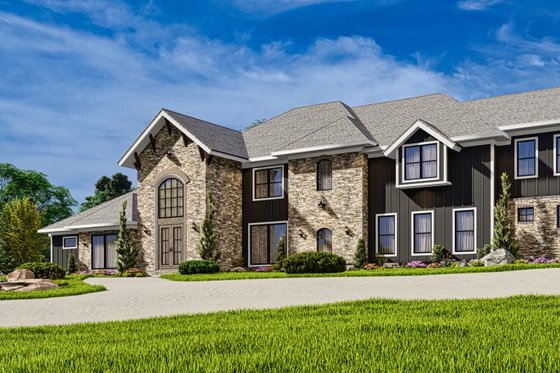 Exterior - Front Elevation 15 for European House Plan #54-586 - 7 bed, 7 bath