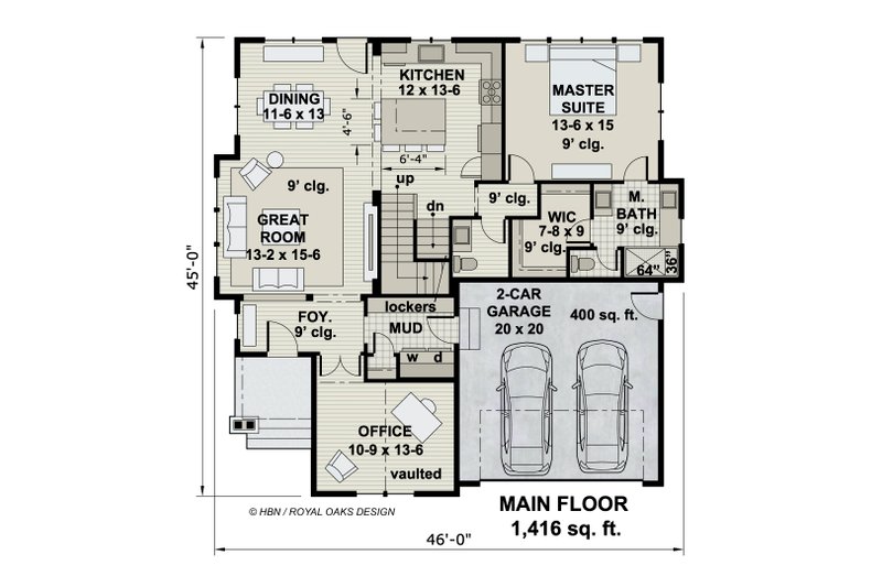 Farmhouse Style House Plan - 3 Beds 2.5 Baths 1962 Sq/Ft Plan #51-1203 ...