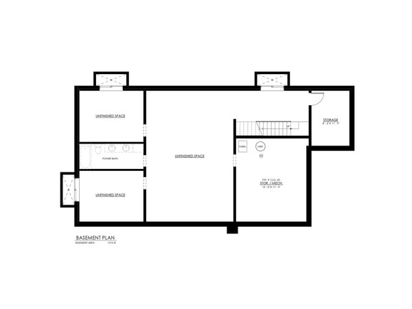 Home Plan - Cottage Floor Plan - Lower Floor Plan #1114-57