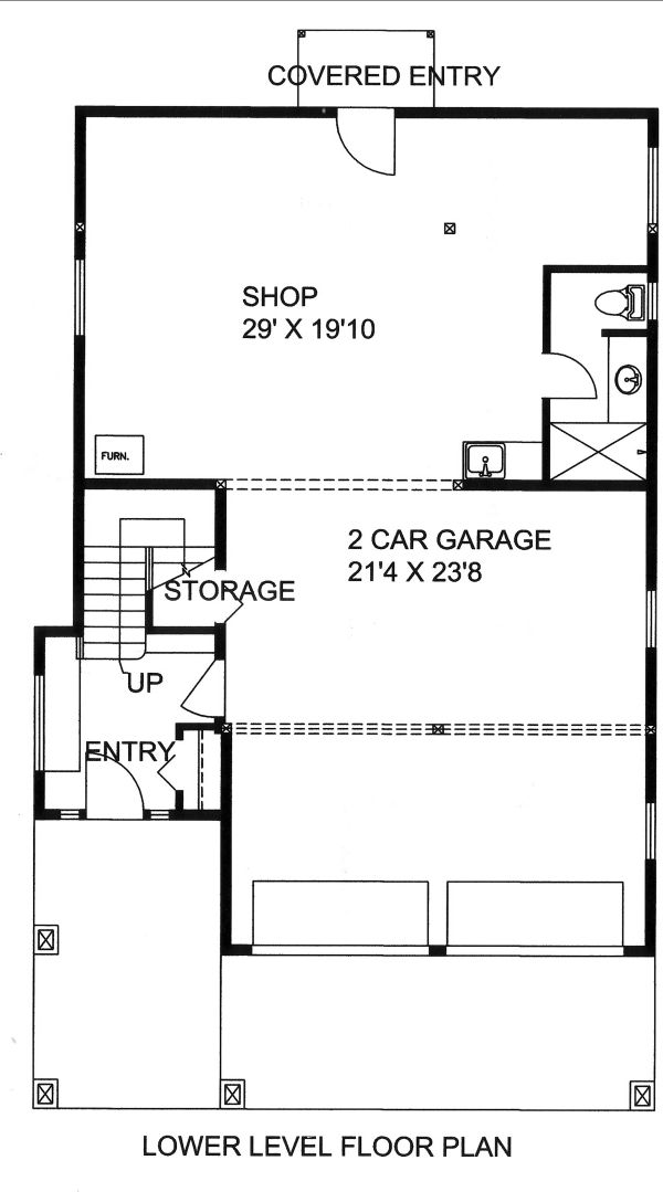 Dream House Plan - Mediterranean Floor Plan - Lower Floor Plan #117-884