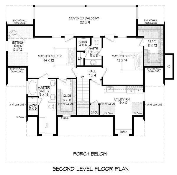 House Plan Design - Traditional Floor Plan - Upper Floor Plan #932-483
