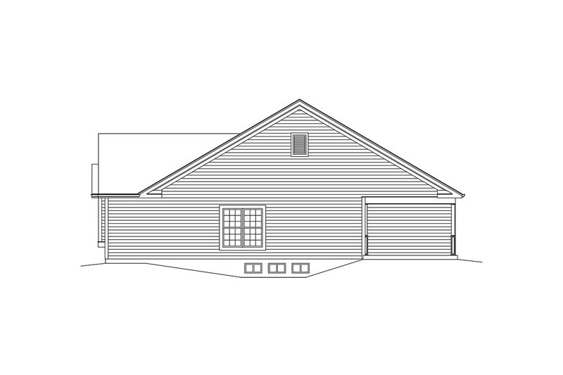 Dream House Plan - Exterior - Other Elevation 1 for Ranch House Plan #57-670 - 2 bed, 2 bath