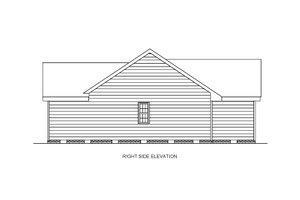 Exterior - Front Elevation 6 for Ranch House Plan #54-632 - 3 bed, 2 bath