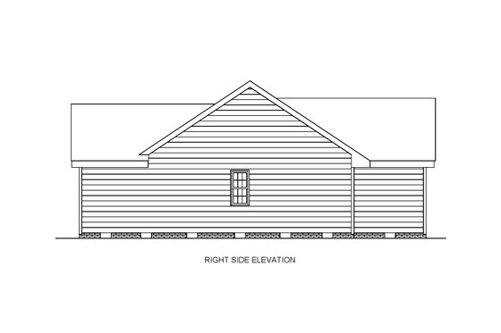 Exterior - Front Elevation 6 for Ranch House Plan #54-632 - 3 bed, 2 bath