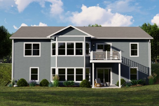 Exterior - Rear Elevation for Craftsman House Plan #1064-132 - 4 bed, 2.5 bath