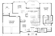 European Style House Plan - 2 Beds 2 Baths 1760 Sq/Ft Plan #18-9211 
