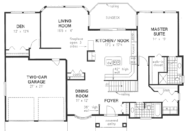 European Floor Plan - Main Floor Plan #18-9211