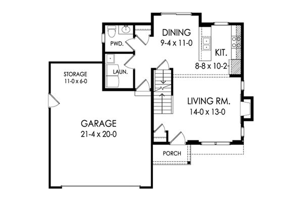 Dream House Plan - Traditional Floor Plan - Main Floor Plan #1010-219
