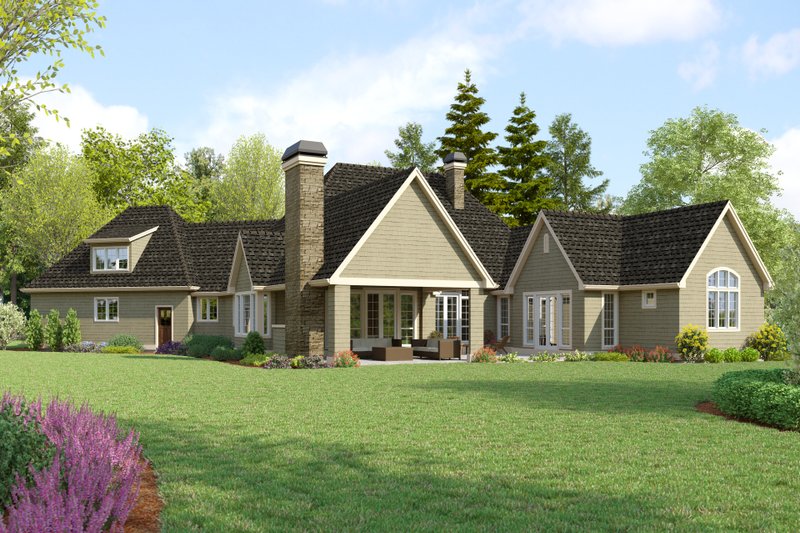 Architectural House Design - Exterior - Rear Elevation for Craftsman House Plan #48-1133 - 4 bed, 2.5 bath