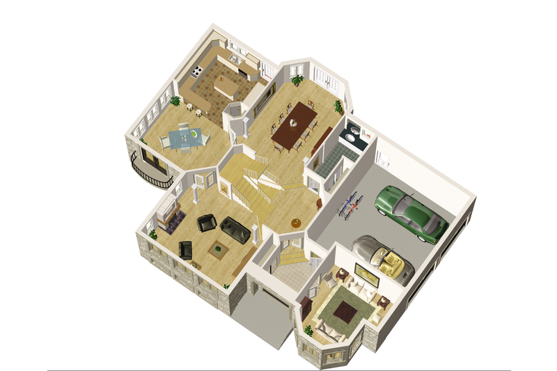 House Design - Floor Plan - Main Floor 1 for European House Plan #25-4675 - 4 bed, 2 bath