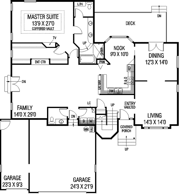 House Plan Design - Traditional Floor Plan - Main Floor Plan #60-552